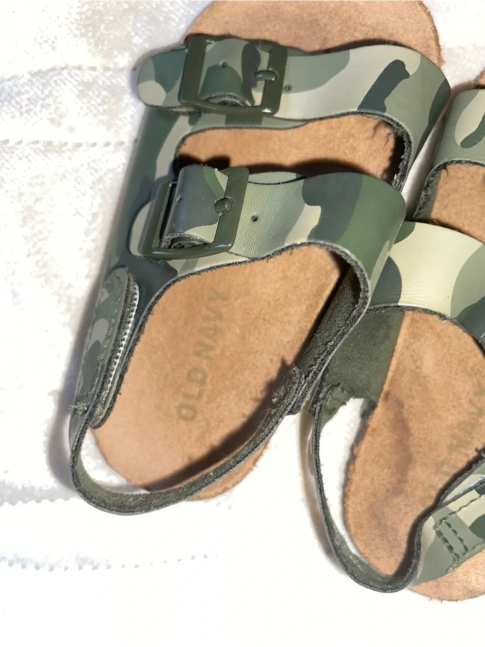 Old Navy Green Camo Double-Buckle Kids Sandals